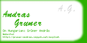 andras gruner business card
